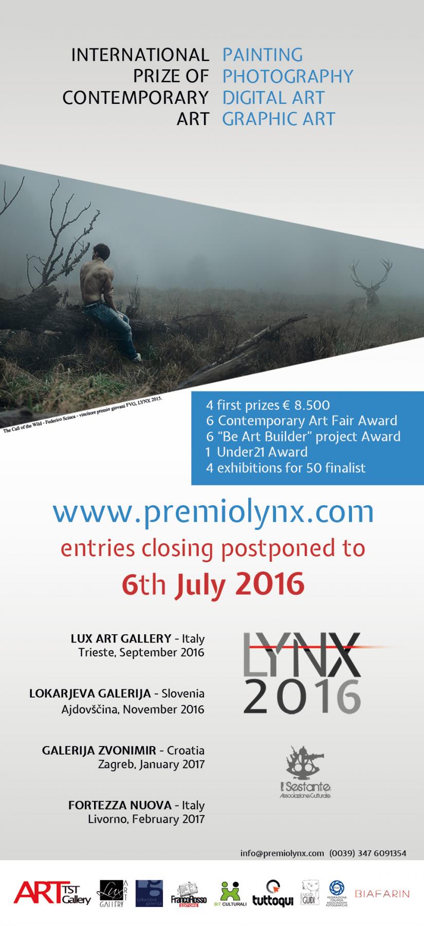 Ultimo giorno! ISCRIVITI AL PREMIO LYNX 2016!!!