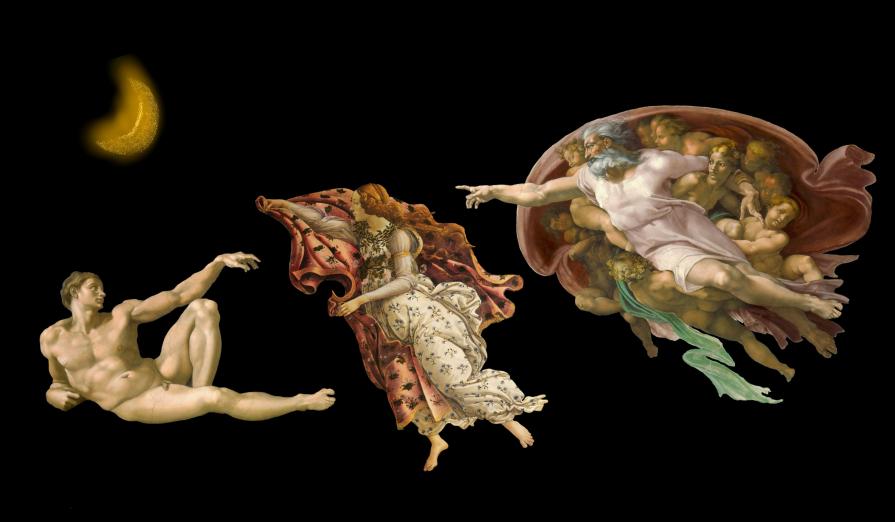 Michelangelo corrected by Boticelli