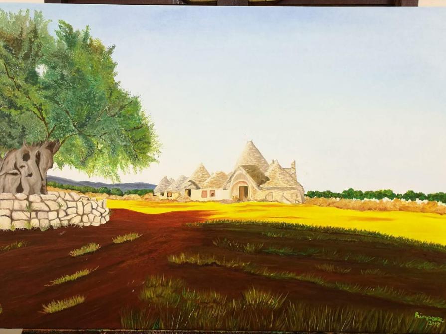 Primarosa Frattini - Omaggio alla mitica Puglia - olio su tela - 70 x 50