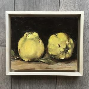 Mela Cotogna olio su tavola 25 x 20 cm 