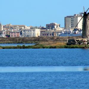 Italy. Sicily, Trapani blue salt