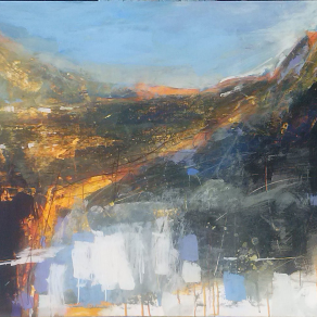 GRAN SASSO D'ITALIA _Antonio Civitarese_2015_tecnica mista su tela 200x100 cm