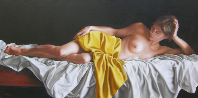 Nudo con drappo giallo (sensualità)