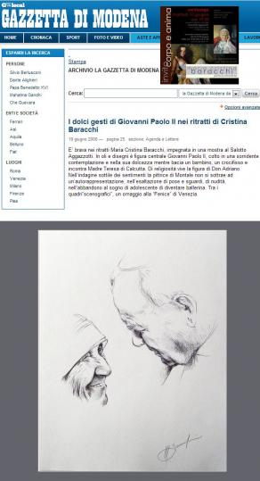 (Michele Fuoco): I dolci gesti di Giovanni Paolo II nei ritratti di Maria Cristina Baracchi