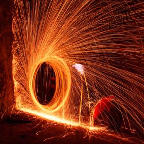 Steel wool photography with my family