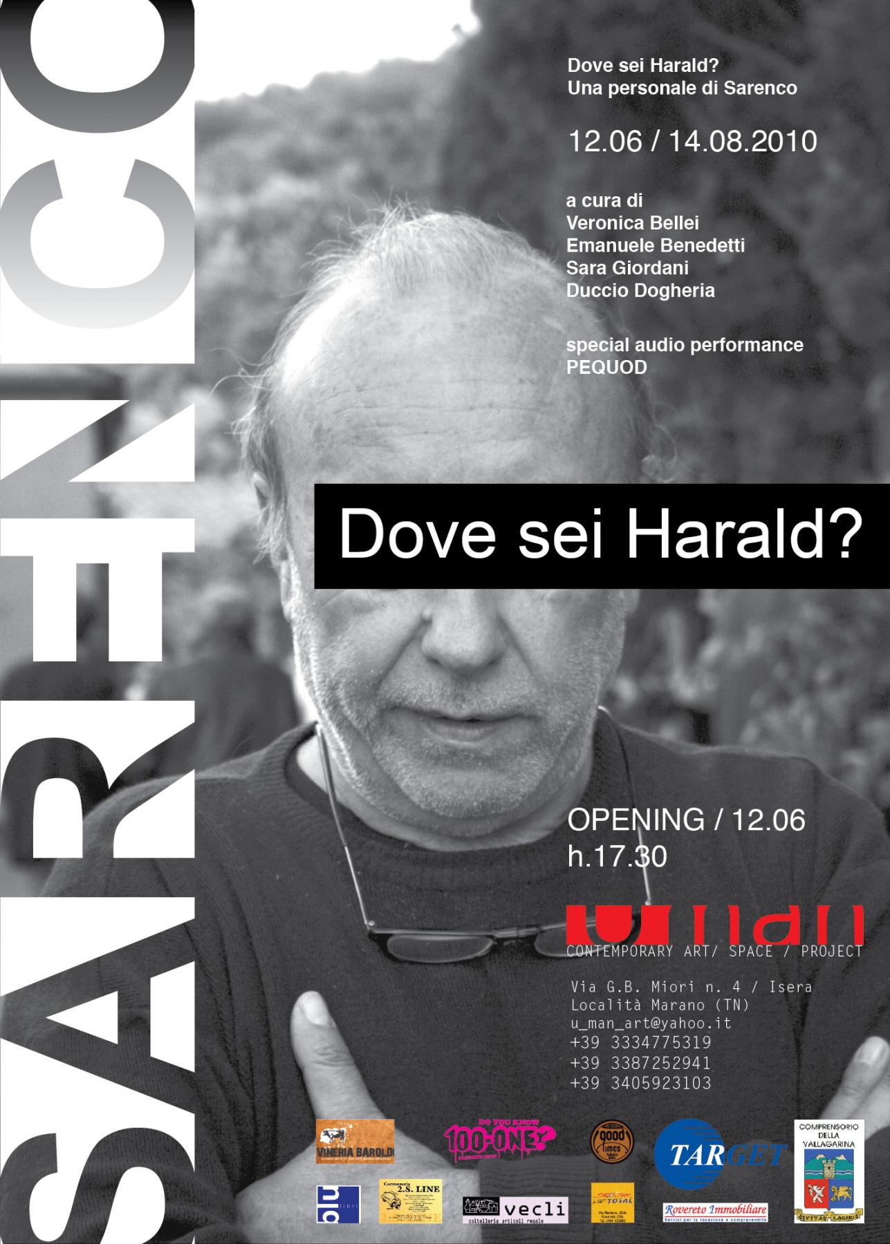 DOVE SEI HARALD? Una personale di SARENCO