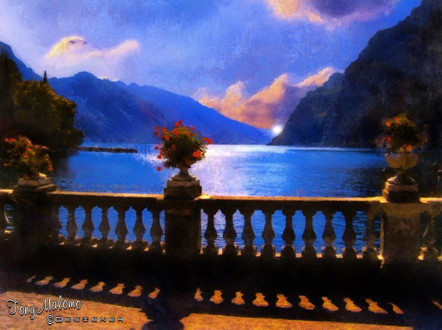 Sunset on the Garda Lake (Italian Mood Series)