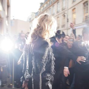 KATE MOSS, RUE SAINT HONORE PARIS 2012