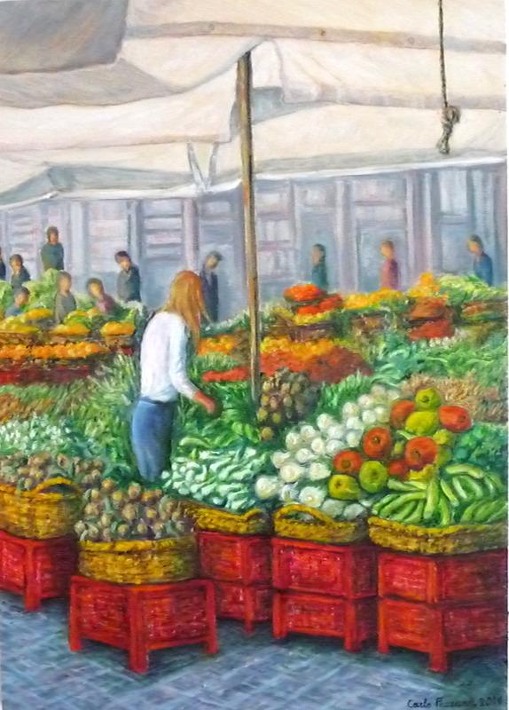 il mercato della verdura e della frutta