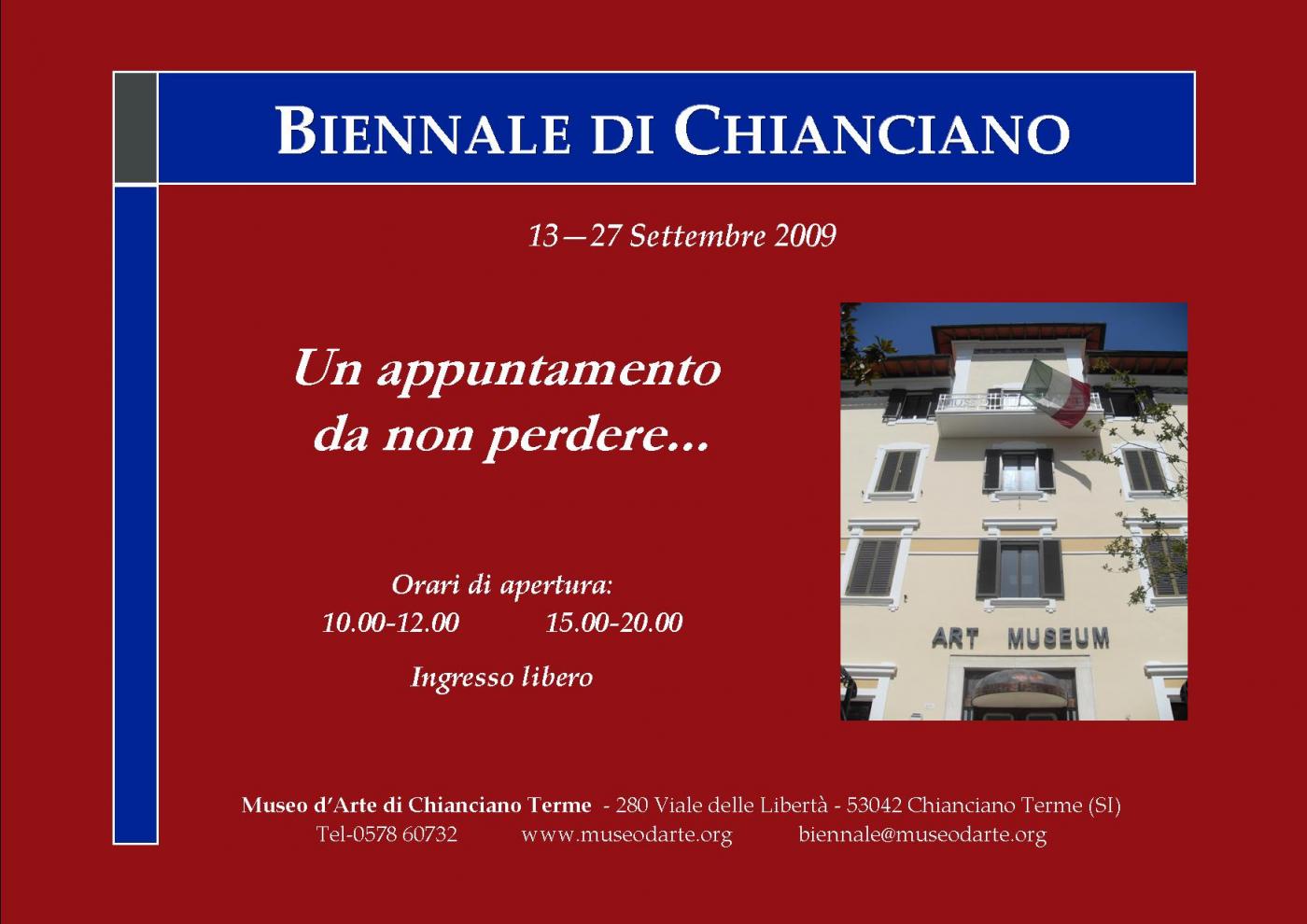 "I° Biennale arte contemporanea" Chianciano Terme