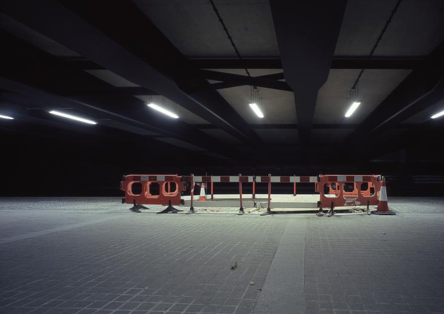 Cones And Barriers Under Bridge, W2