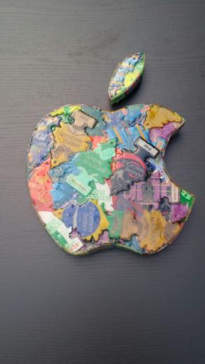 APPLE IS MAGIC..APPLE IN POP ART,OPERA REALIZZATA CON ARBRE MAGIQUE 