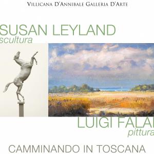 SUSAN LEYLAND sculpture LUIGI FALAI painting CAMMINANDO IN TOSCANA