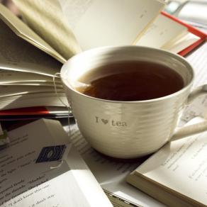 A book and a cup of tea can take you anywhere.