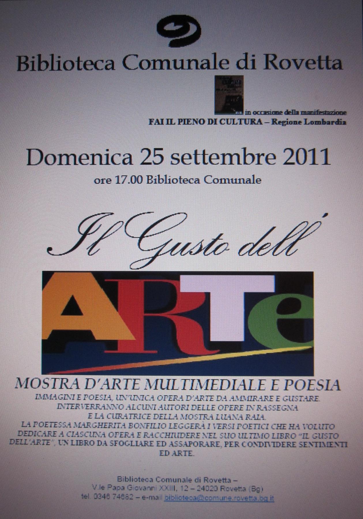 Mostra d'arte multimediale e poesia