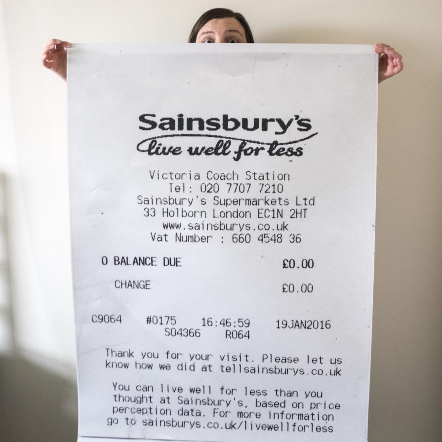 A0 Zero Receipt Poster 