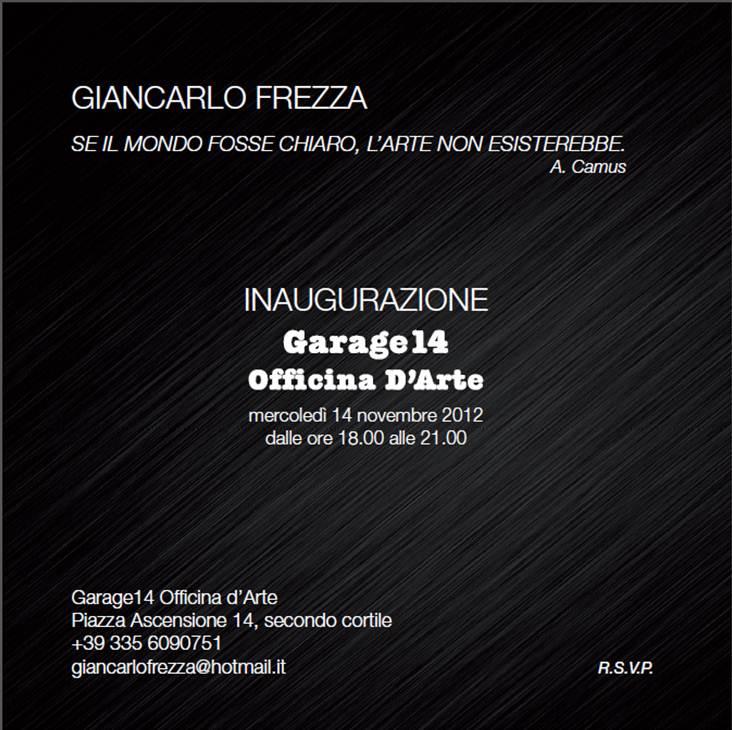 Inaugurazione Garage14 Officina D'Arte