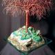 Mystical Island, beaded tree sculpture