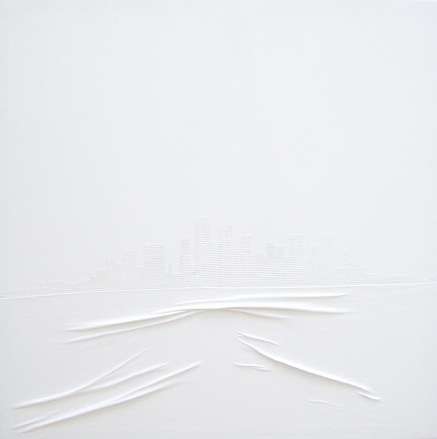 skyline in white