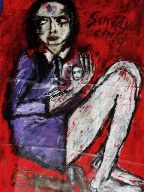 -Sunday Child- Acryl auf Tuch,115 x 65 cm