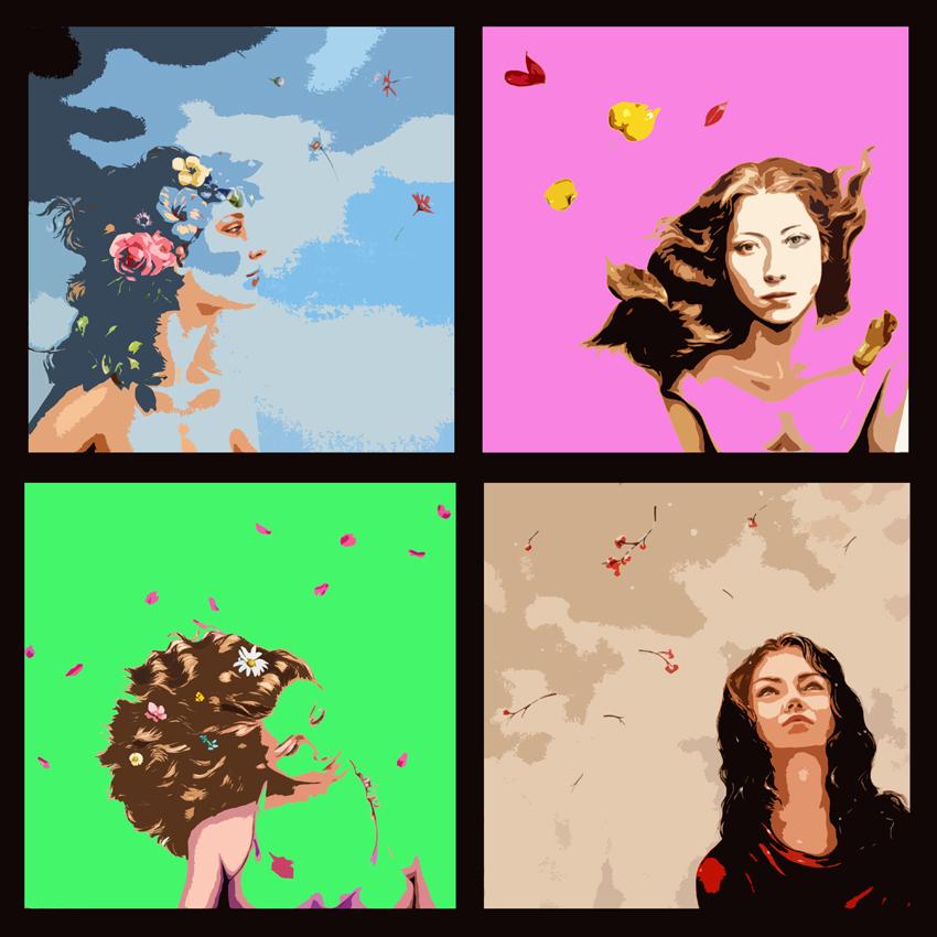 Allegory of the seasons-2012- Digital processing from R. Baldecchi oil on canvas works 