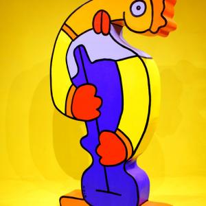 Thierry Noir big-blue-contrabass-sculpture