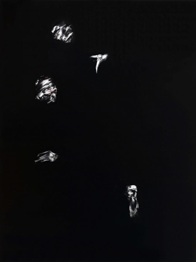 Matteo e l'angelo, 2015, oil on canvas, 200x150cm