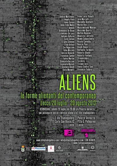 'Aliens. The alienating shapes of Contemporary art.Exclusively in the Baroque capital, the fifth station. 