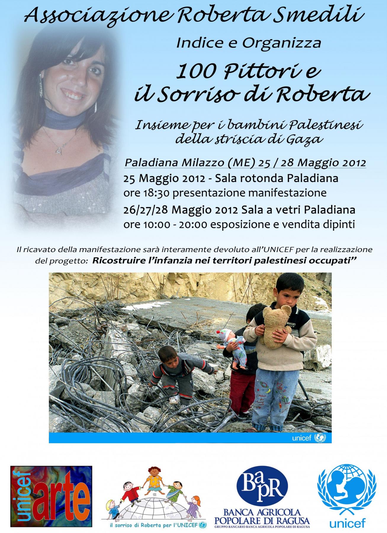 Il sorriso di Roberta per l'UNICEF - progetto ricostruire l'infanzia