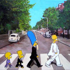 The Simpsons in Abbey Road