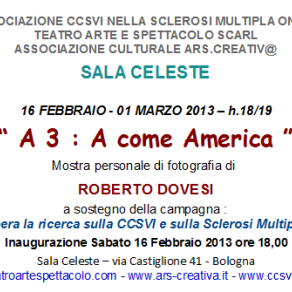 Invito Mostra fotografia Roberto Dovesi in Sala Celeste per CCSVI-SM