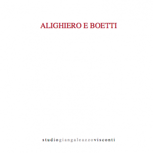 ALIGHIERO E BOETTI. OPERE - Milano