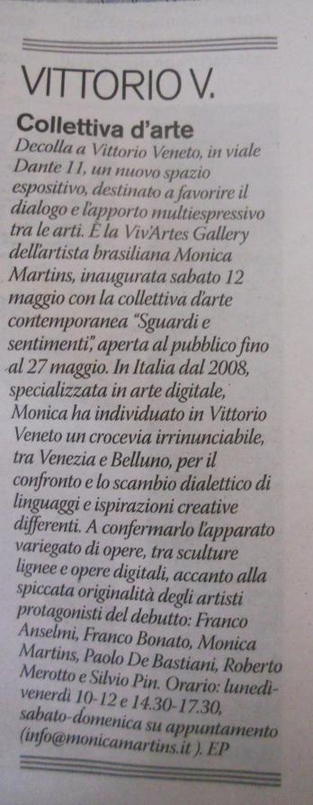 Articolo sul giornale "L'Azione"