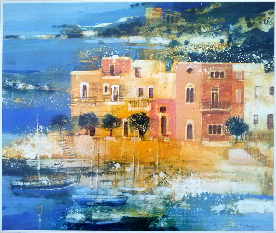 PAESAGGIO ITALIANO_CASE  A SANTA CATERINA_ NARDO' tecnica mista su tela 70x60cm _2014_ Antonio Civit