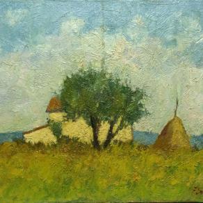 Franco Serretti (Italia) - Campagna - olio su tela - 50 x 40