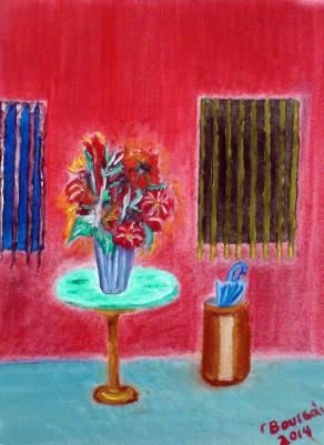 Red Room with still life