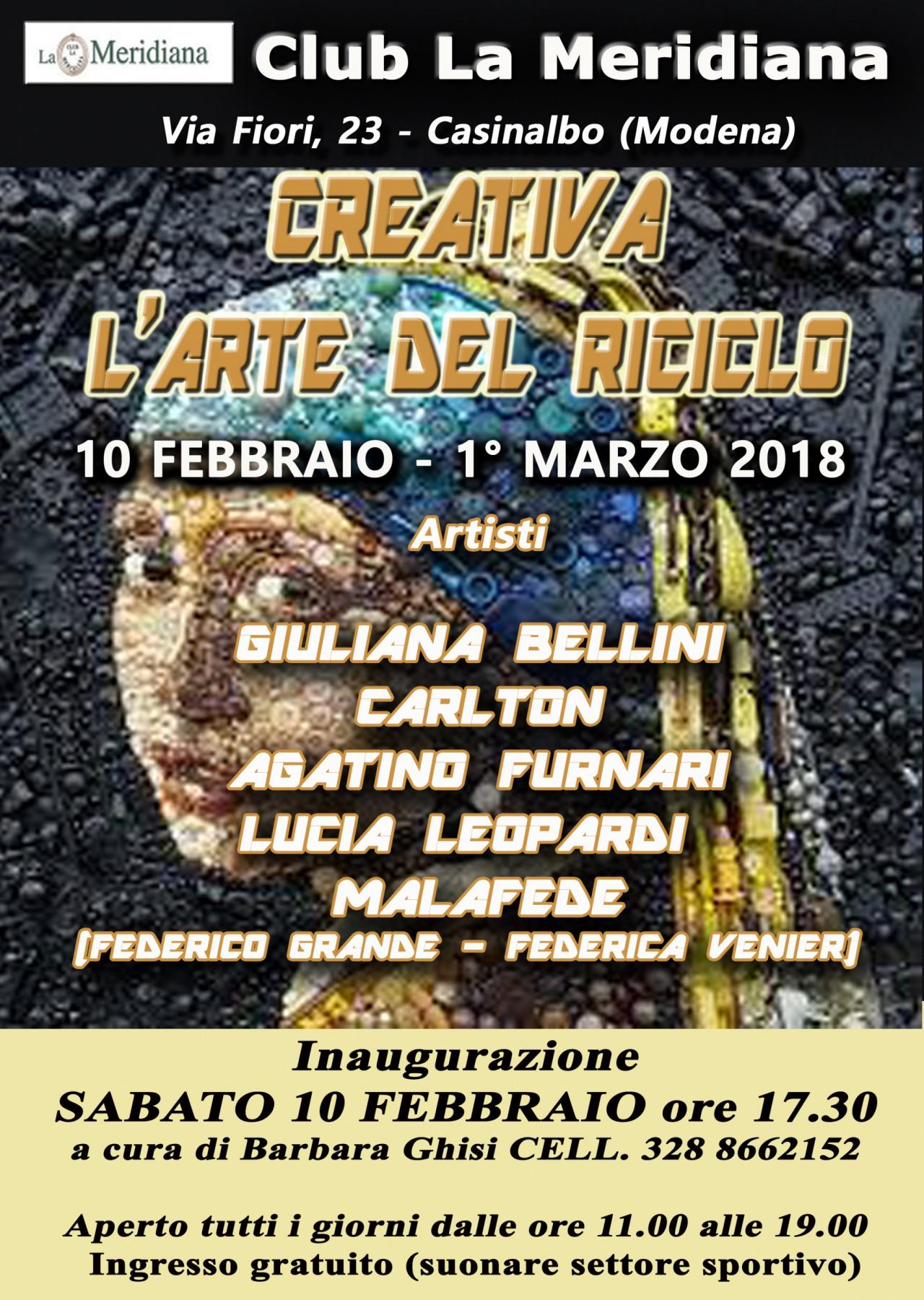 CREATIVA- L'ARTE DEL RICICLO AL CLUB MERIDIANA DI MODENA