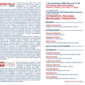 CARTELLA D'ARTE in occasione dell convegno:IMMIGRAZIONE,SICUREZZA,MICROCREDITO,INTEGRAZIONE