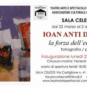 Locandina Mostra Joan Anti Dragos Sala Celeste Bologna