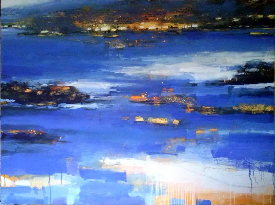 mare d'estate tecnica mista su tela  170x130cm 2015 antonio civitarese