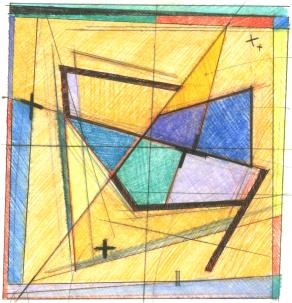 polychropo (polychromatic polygonal)  composition 001 - sketch 02