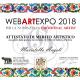 WebArtExpo 2018, Attestato di Merito Artistico