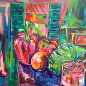 In veranda,acrilico su tela,60x80cm,2015