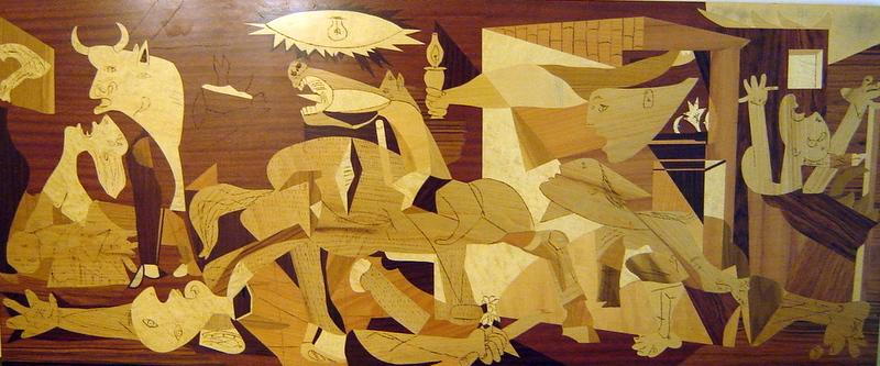 "GUERNICA",tarsia in legno copia da Picasso