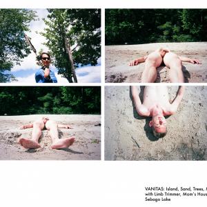  Island, Sand, Trees, Mom with Limb Trimmer, Mom’s House Sebago Lake