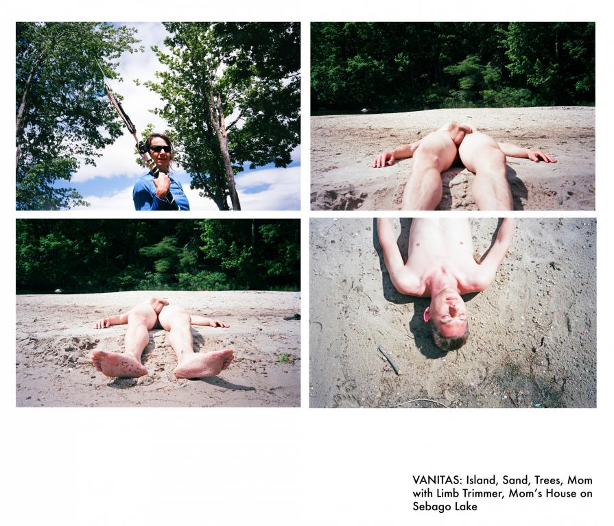  Island, Sand, Trees, Mom with Limb Trimmer, Mom’s House Sebago Lake