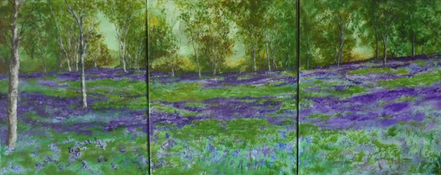 Bluebell Meadow Triptych