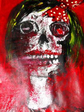 -I "am not a pretty girl? Acryl auf Karton,70 x 50 cm,Jahr 2011