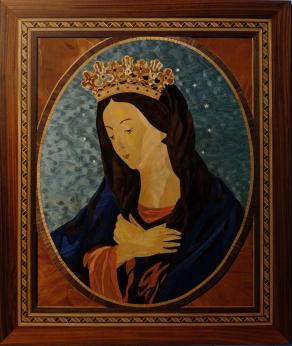 Madonna della Pietà di Bassano Romano (Intarsio in legno)