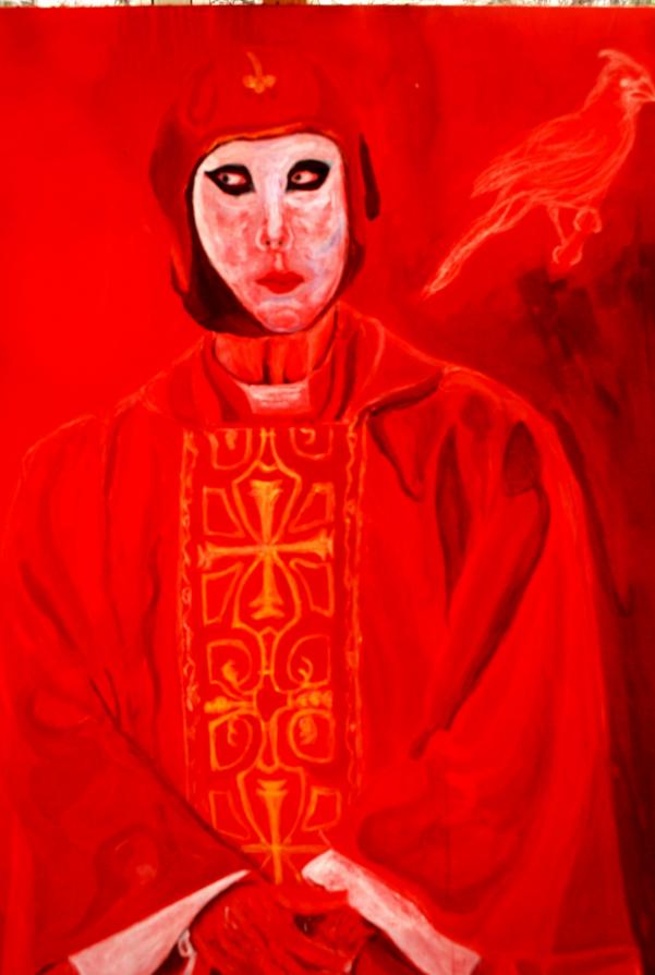 The Cardinal -Tempera sobre Carton